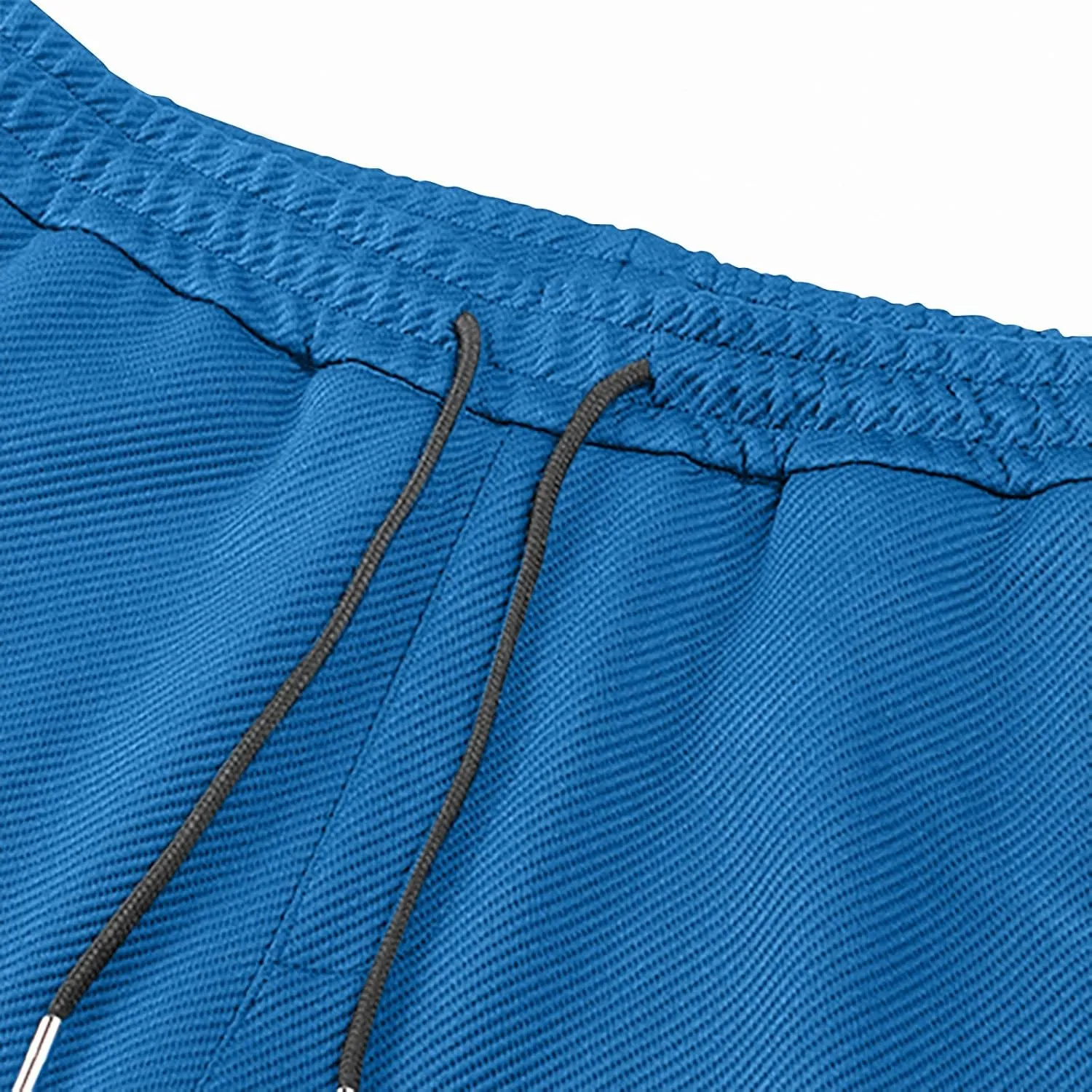 Finelylove Mens Workout Shorts 5 inch Calssic Summer Beach Shorts Elastic Waist Running Shorts with Pockets Short Pants