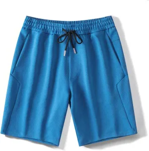 Finelylove Mens Workout Shorts 5 inch Calssic Summer Beach Shorts Elastic Waist Running Shorts with Pockets Short Pants