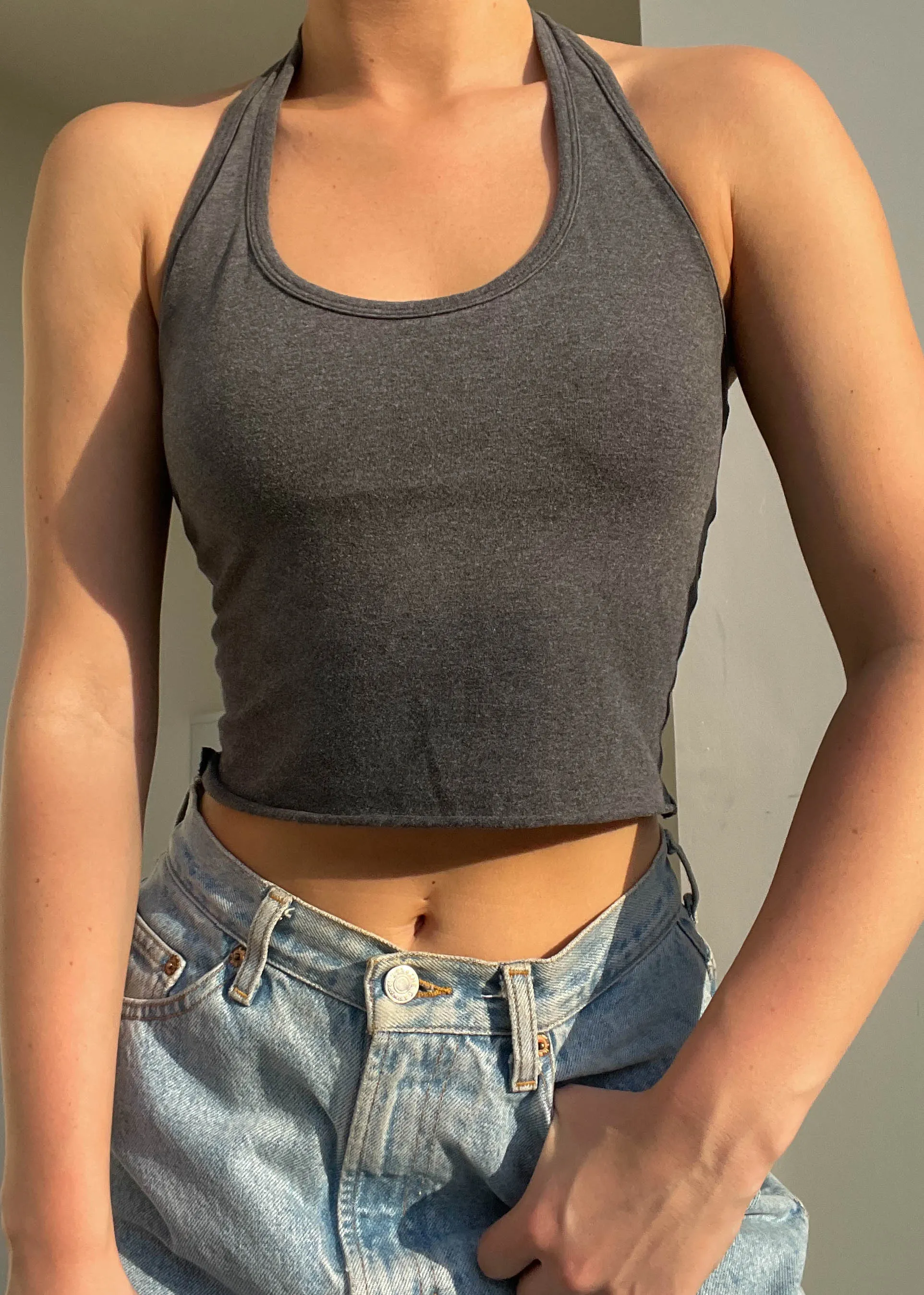 Forever Gray Halter Top (S)