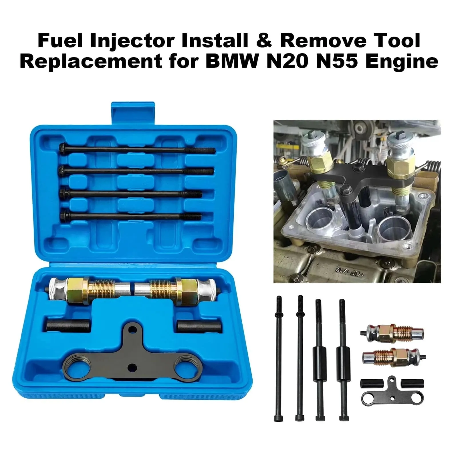 Fuel Injector Install & Remove Tool Replacement for BMW N20 N55 Automotive Engine Timing Tool Kit Fuel Injector Removal Tool