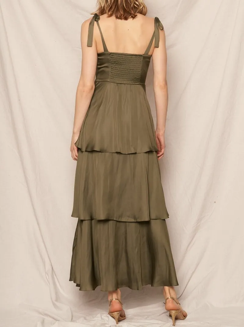 Gianna Silky and Smooth Tiered Sleeveless Dress