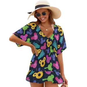 Glitter Park Snacks Women's Swimsuit Coverup