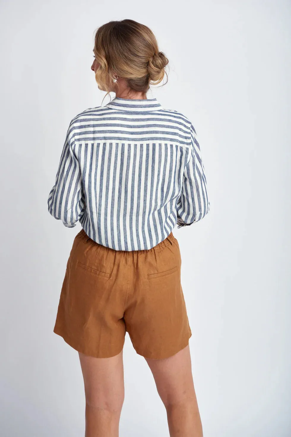Goondiwindi Cotton Linen Shorts - Bronze