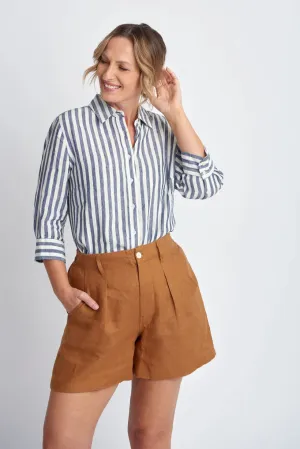 Goondiwindi Cotton Linen Shorts - Bronze