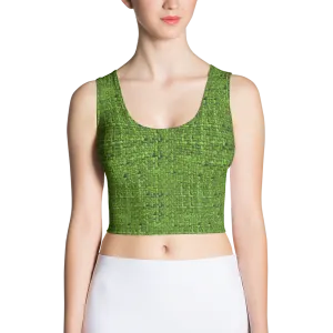 Green Boucl Crop Top