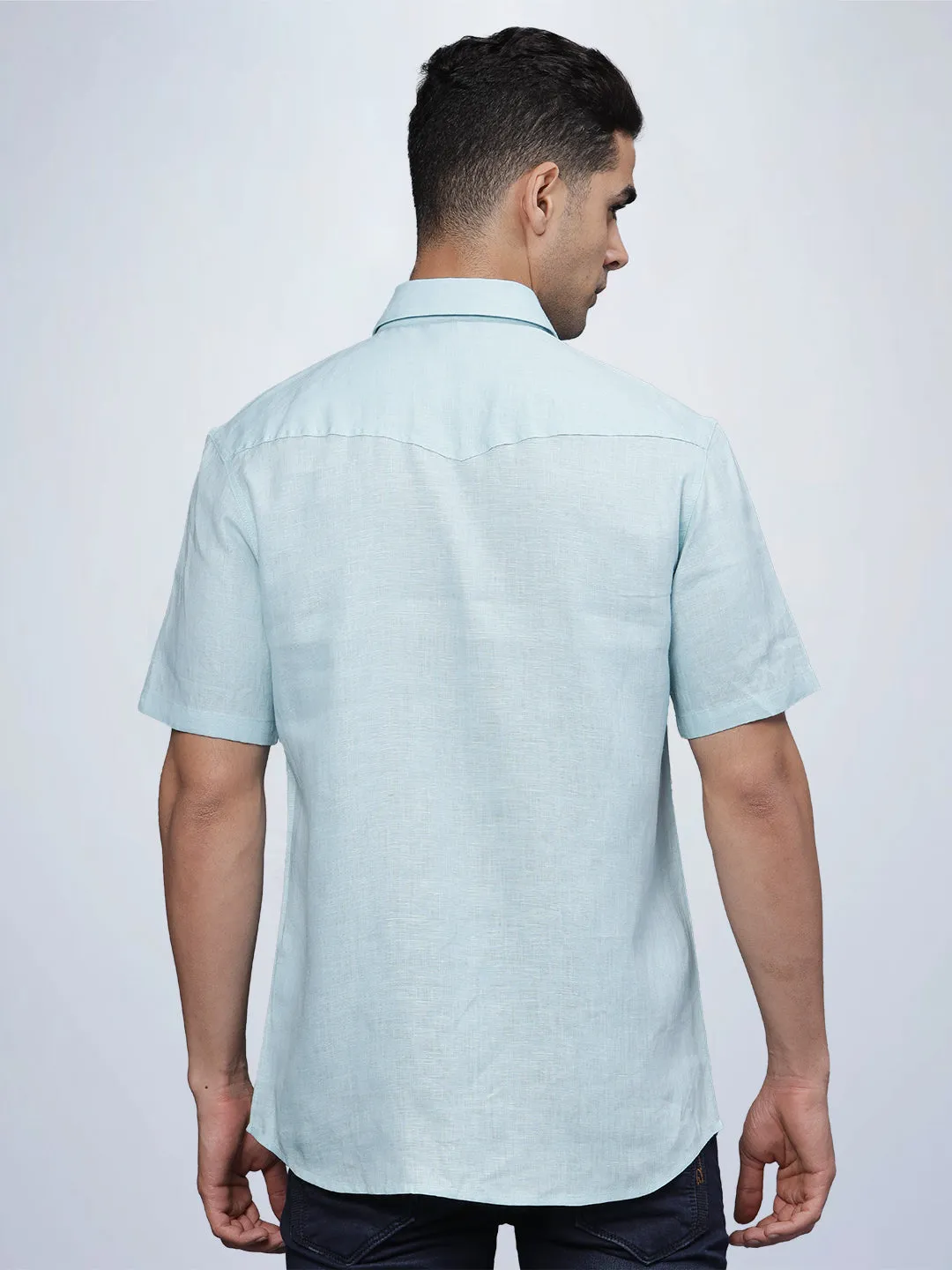 Half Sleeve Pure Linen Shirt