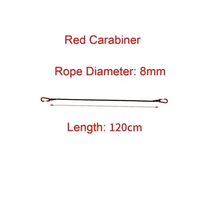 Heavy Duty Bungee Cord Elastic Tie Strap String Carabiner Hooks Kayak Cycling Luggage Packing Ropes Camping Accessories