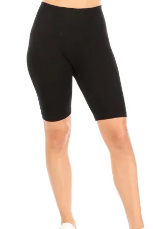 HIWAIST RIBBED BIKER SHORTS