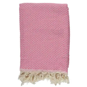 Hot Pink Zigzag Throw