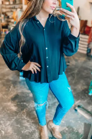 I'm Essential Black Blouse