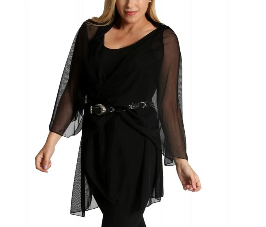 InstantFigure Shahl Instawrap Short Mesh Coverup 33COSS