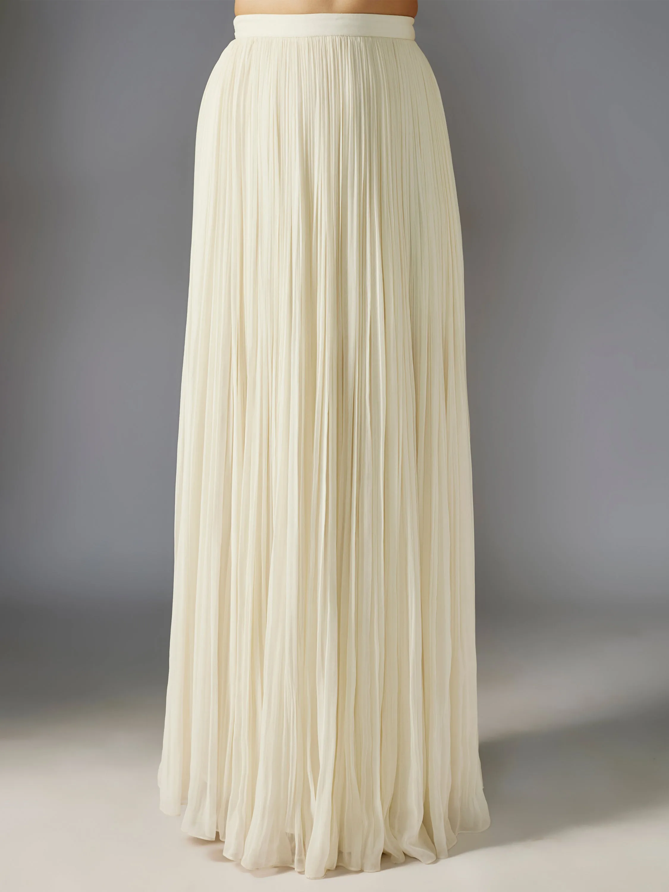 Ivory Hand Embroidered Long Jacket and Skirt Set