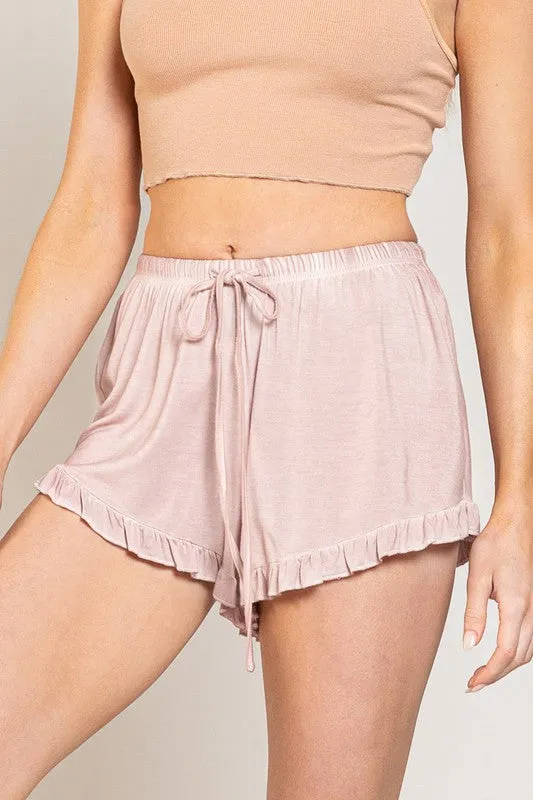 Light Weight Ruffle Trim Short