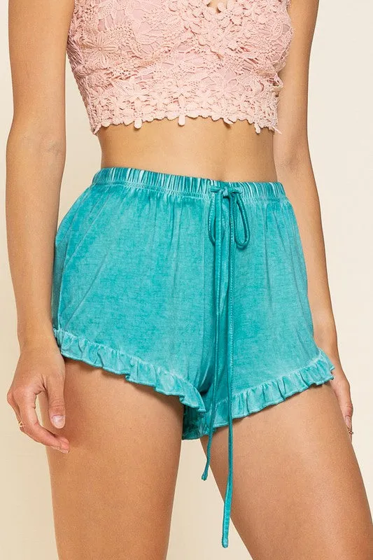 Light Weight Ruffle Trim Short