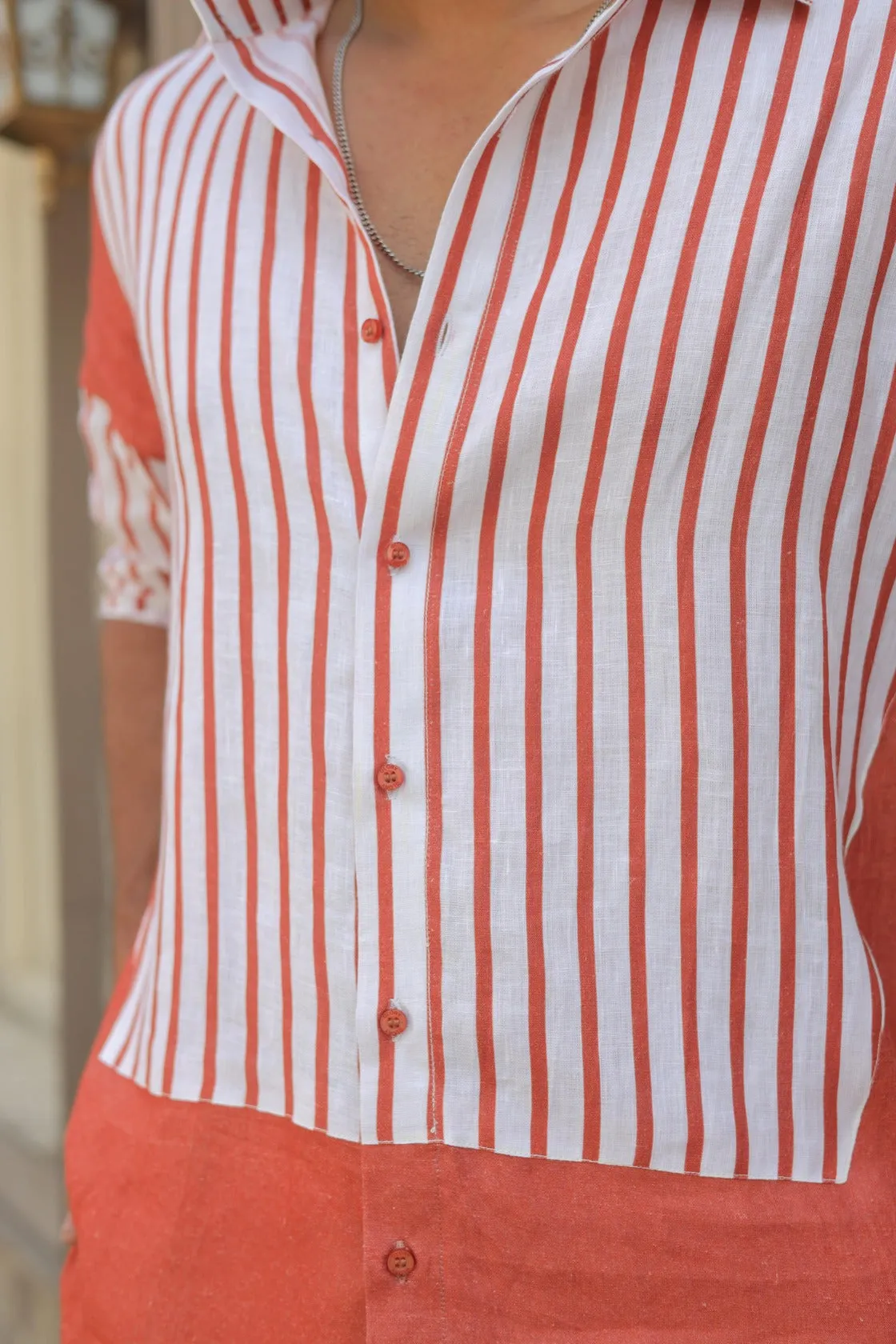 Linen Artsy (Pure Linen Shirt)  AddysForMen