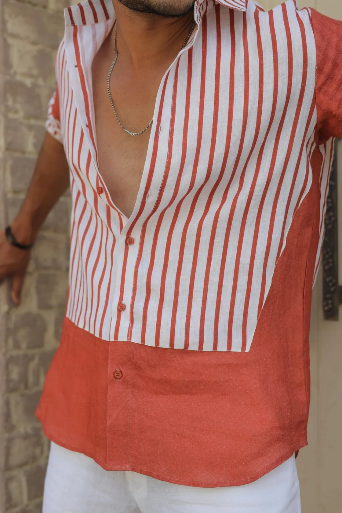 Linen Artsy (Pure Linen Shirt)  AddysForMen