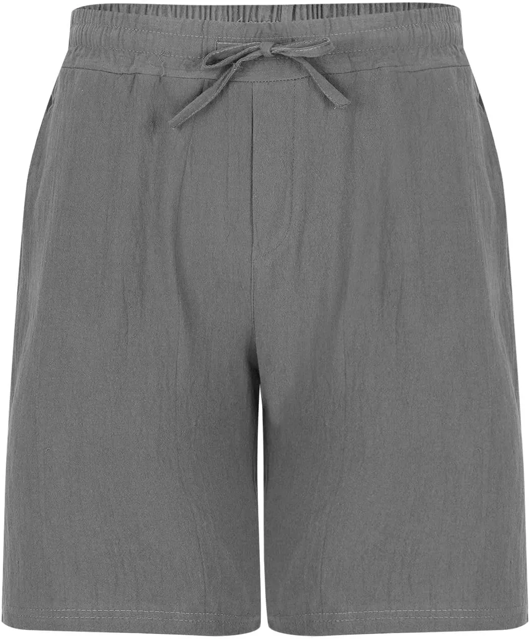 Linen Shorts for Men Casual Beach Shorts Elastic Waist Drawstring Short Pants Lightweight Summer Shorts Beachwear
