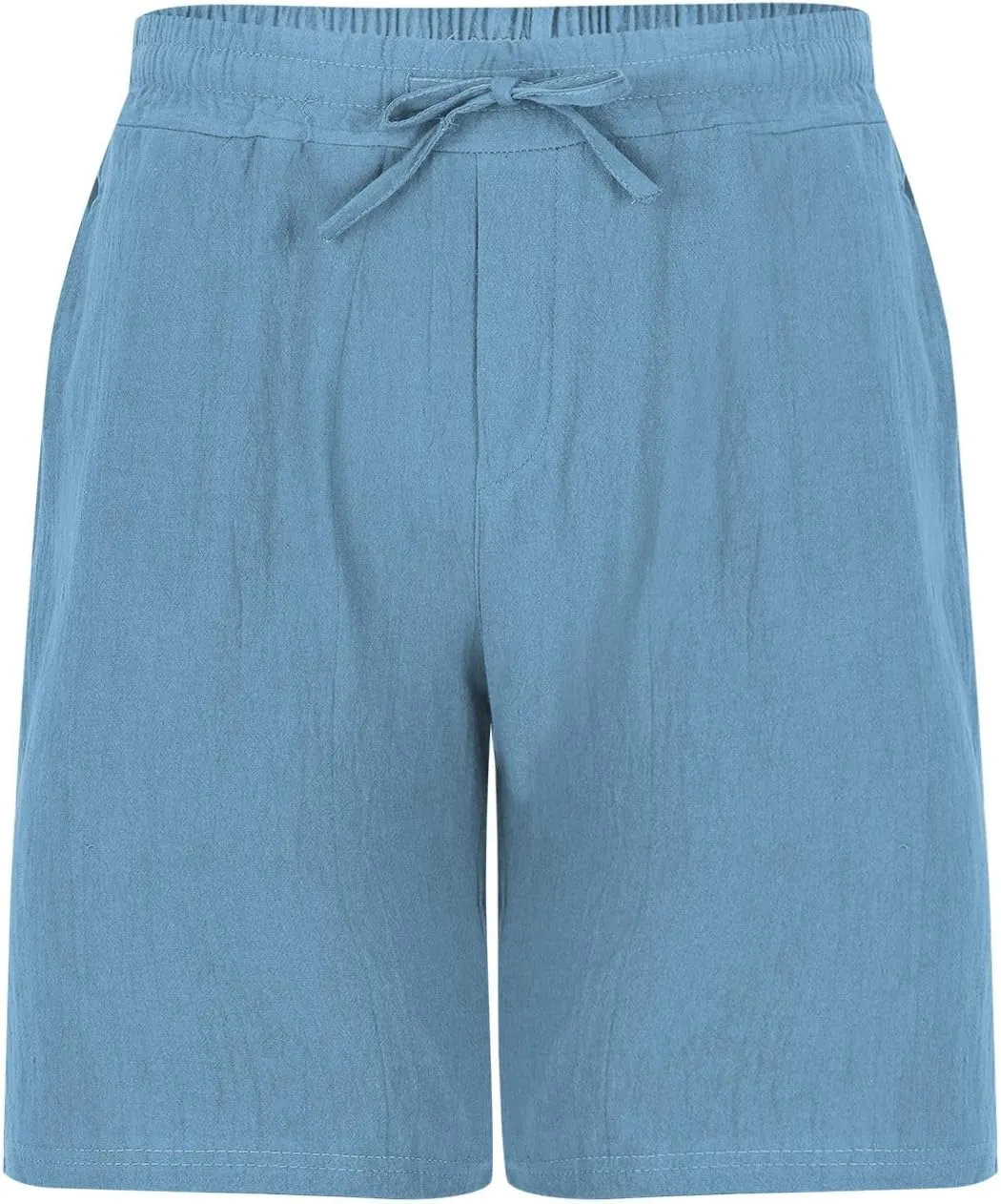 Linen Shorts for Men Casual Beach Shorts Elastic Waist Drawstring Short Pants Lightweight Summer Shorts Beachwear