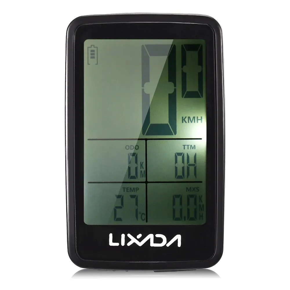 Lixada USB Rechargeable Wireless Bike Cycling Computer Bicycle Speedometer Odometer