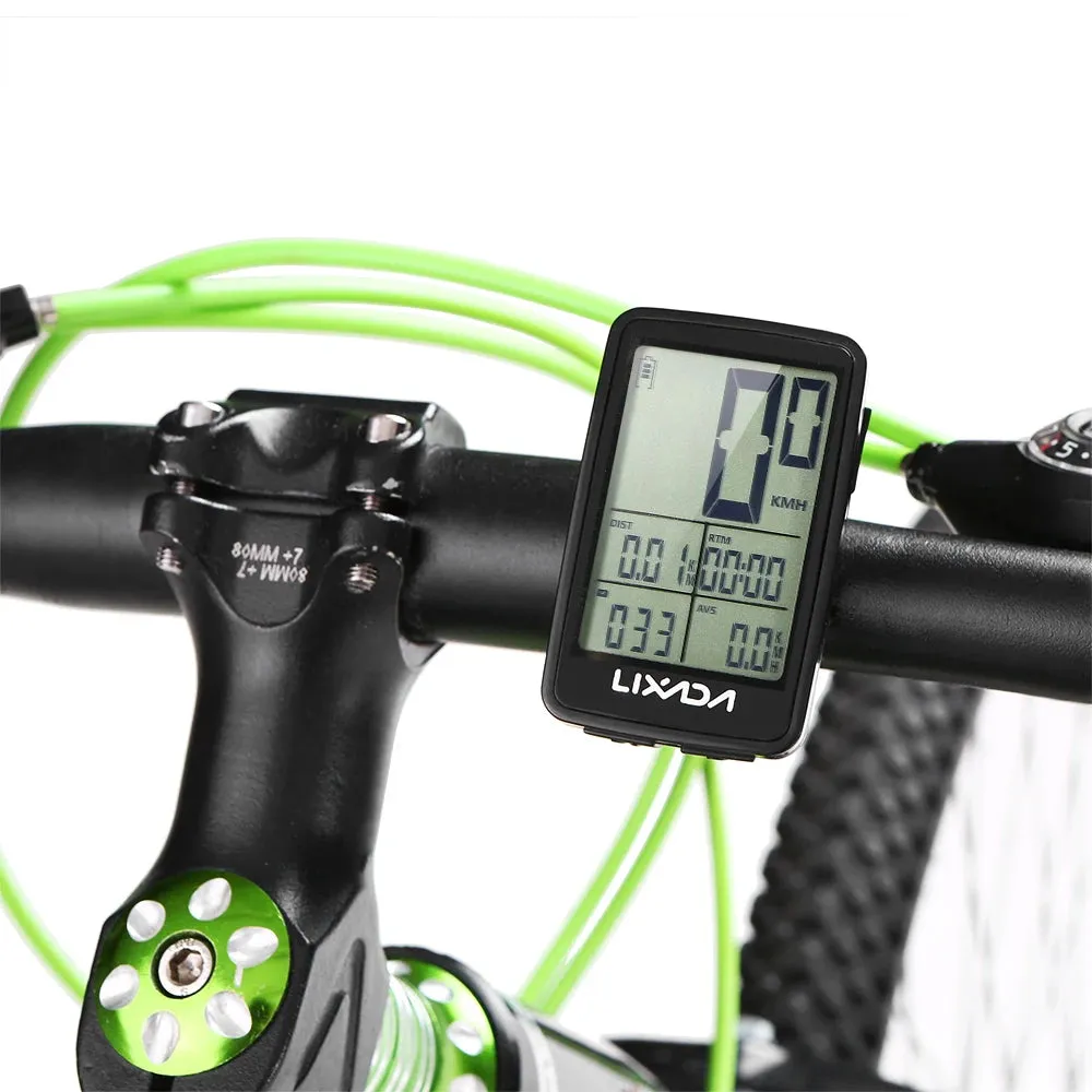Lixada USB Rechargeable Wireless Bike Cycling Computer Bicycle Speedometer Odometer