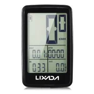 Lixada USB Rechargeable Wireless Bike Cycling Computer Bicycle Speedometer Odometer