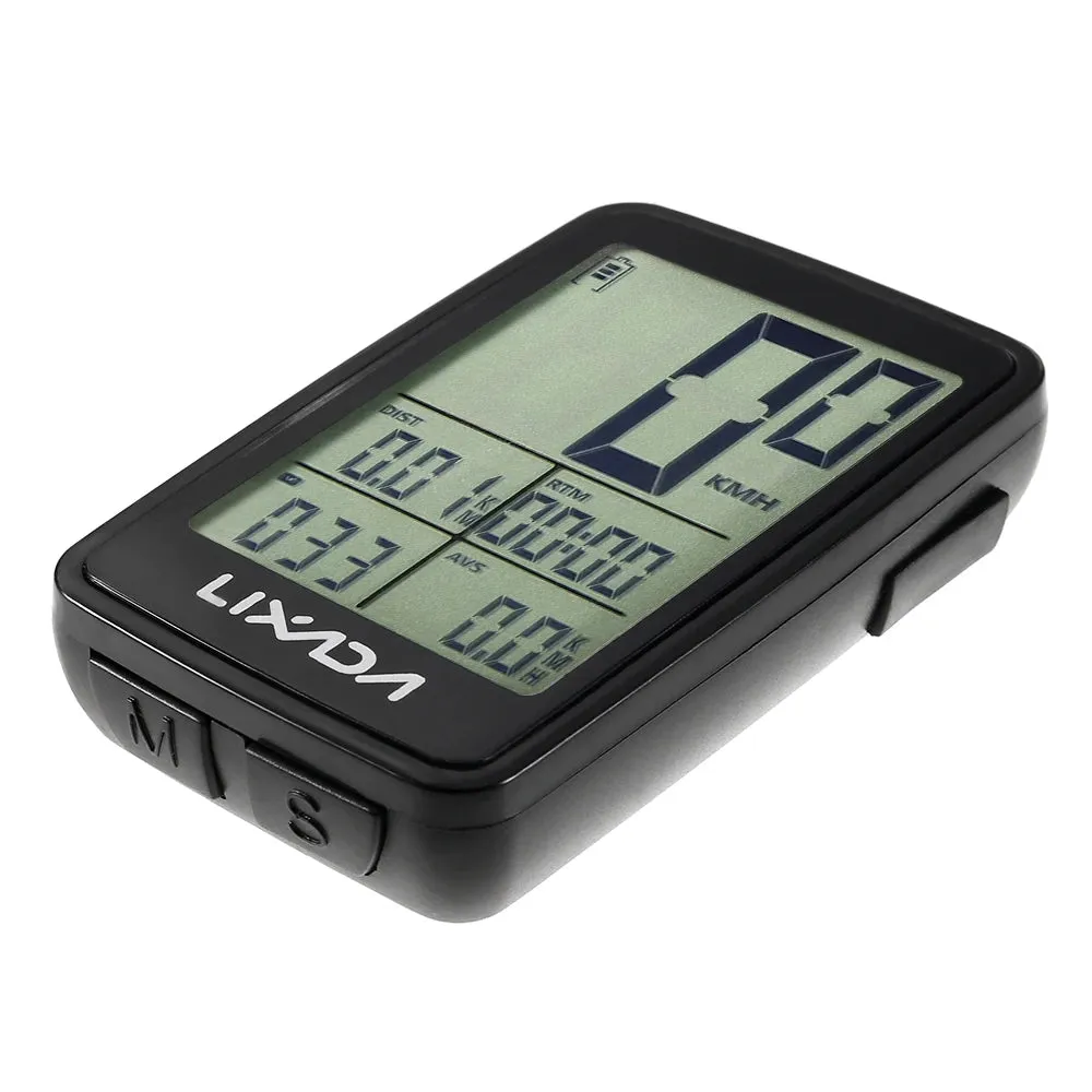 Lixada USB Rechargeable Wireless Bike Cycling Computer Bicycle Speedometer Odometer