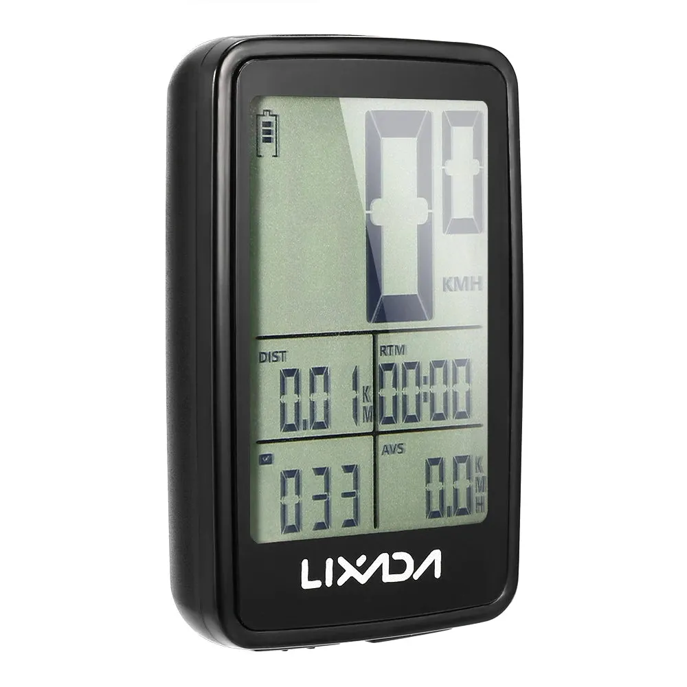 Lixada USB Rechargeable Wireless Bike Cycling Computer Bicycle Speedometer Odometer