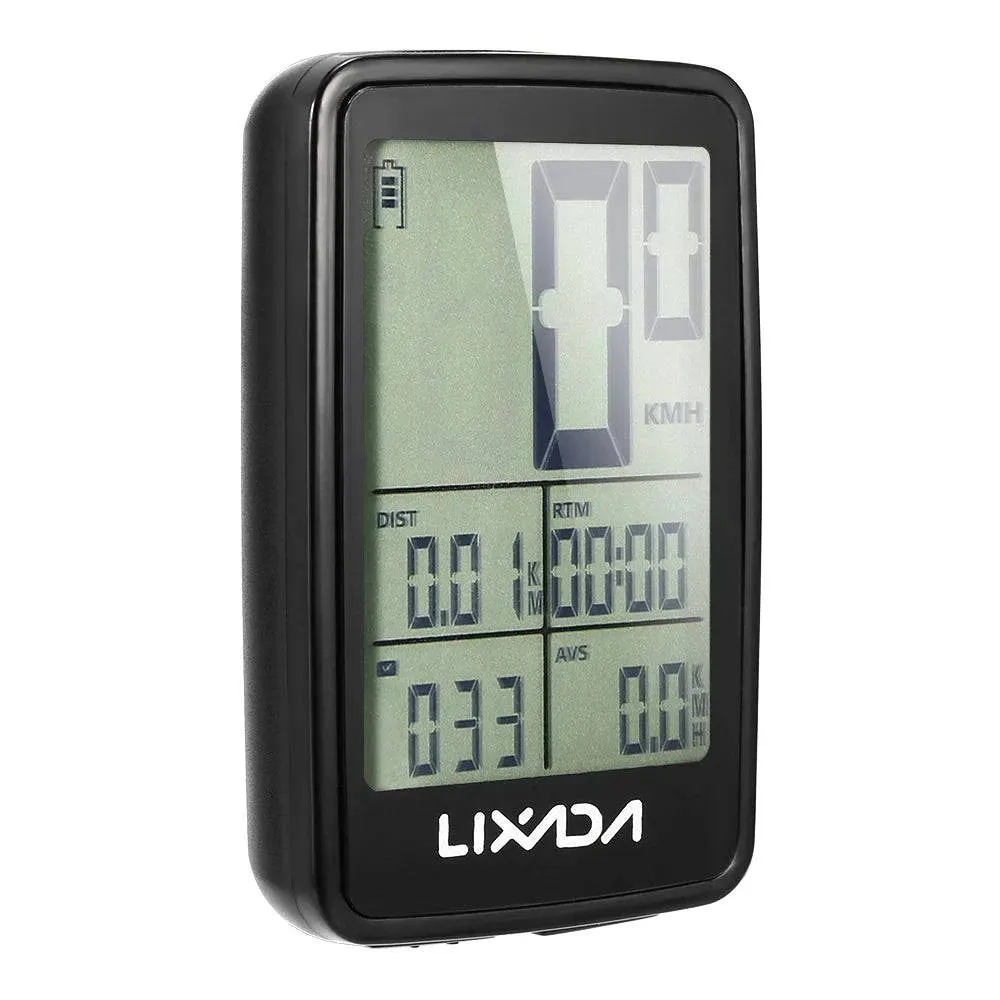 Lixada USB Rechargeable Wireless Bike Cycling Computer Bicycle Speedometer Odometer