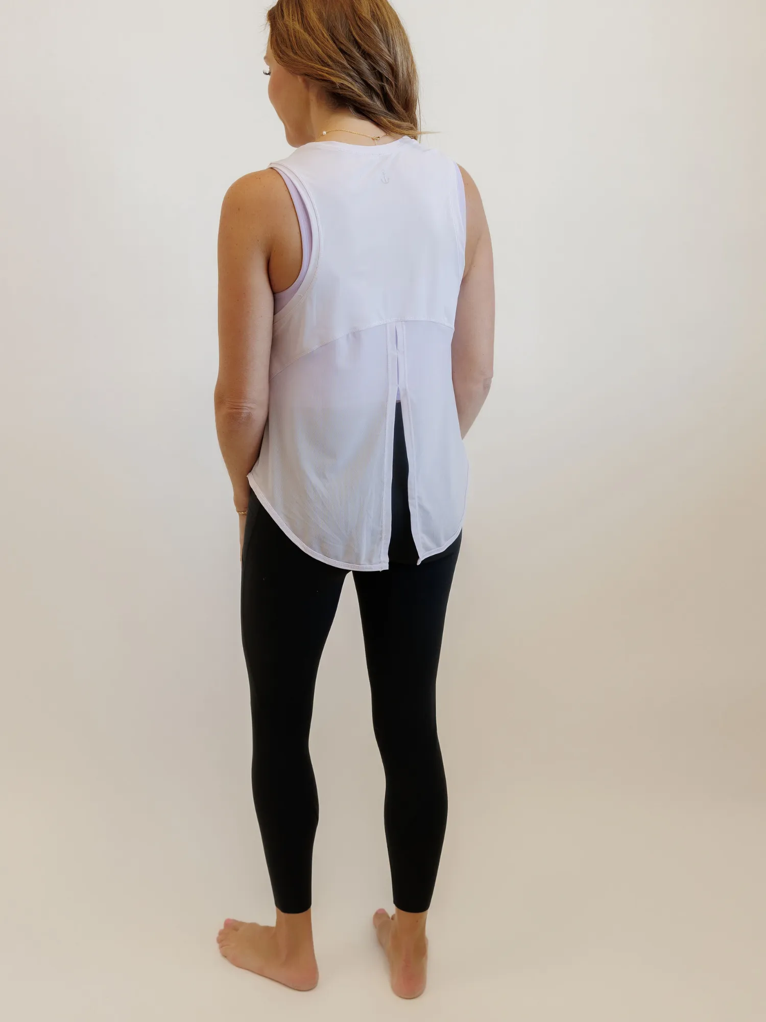 Lotus Purple "Ryanne"  Mesh Tie Back Tank
