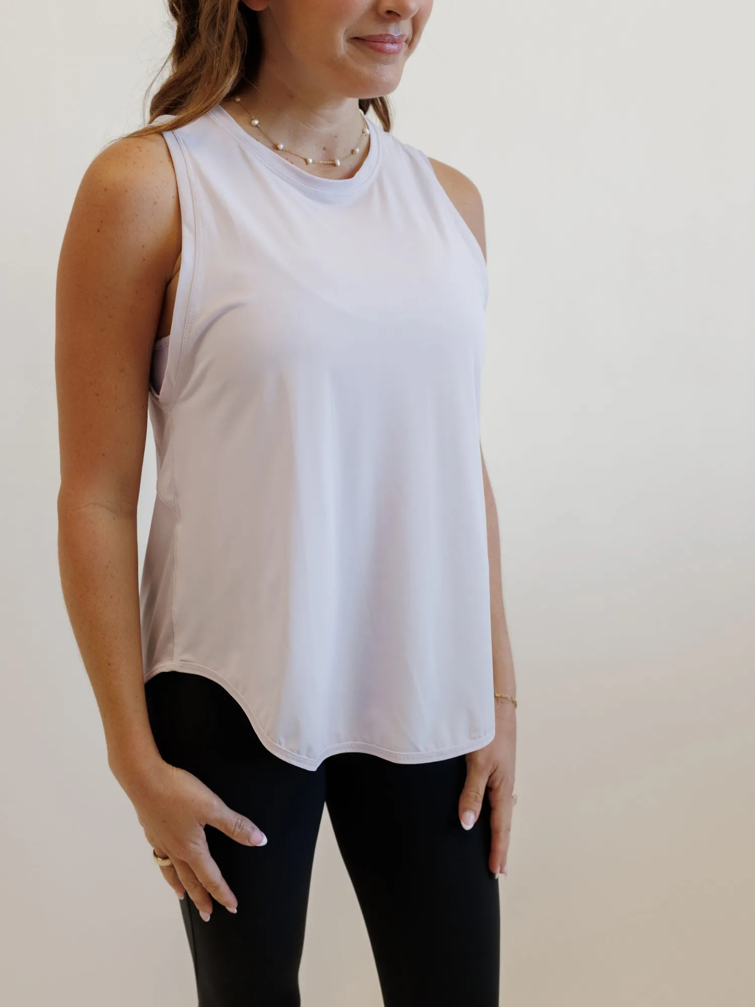 Lotus Purple "Ryanne"  Mesh Tie Back Tank