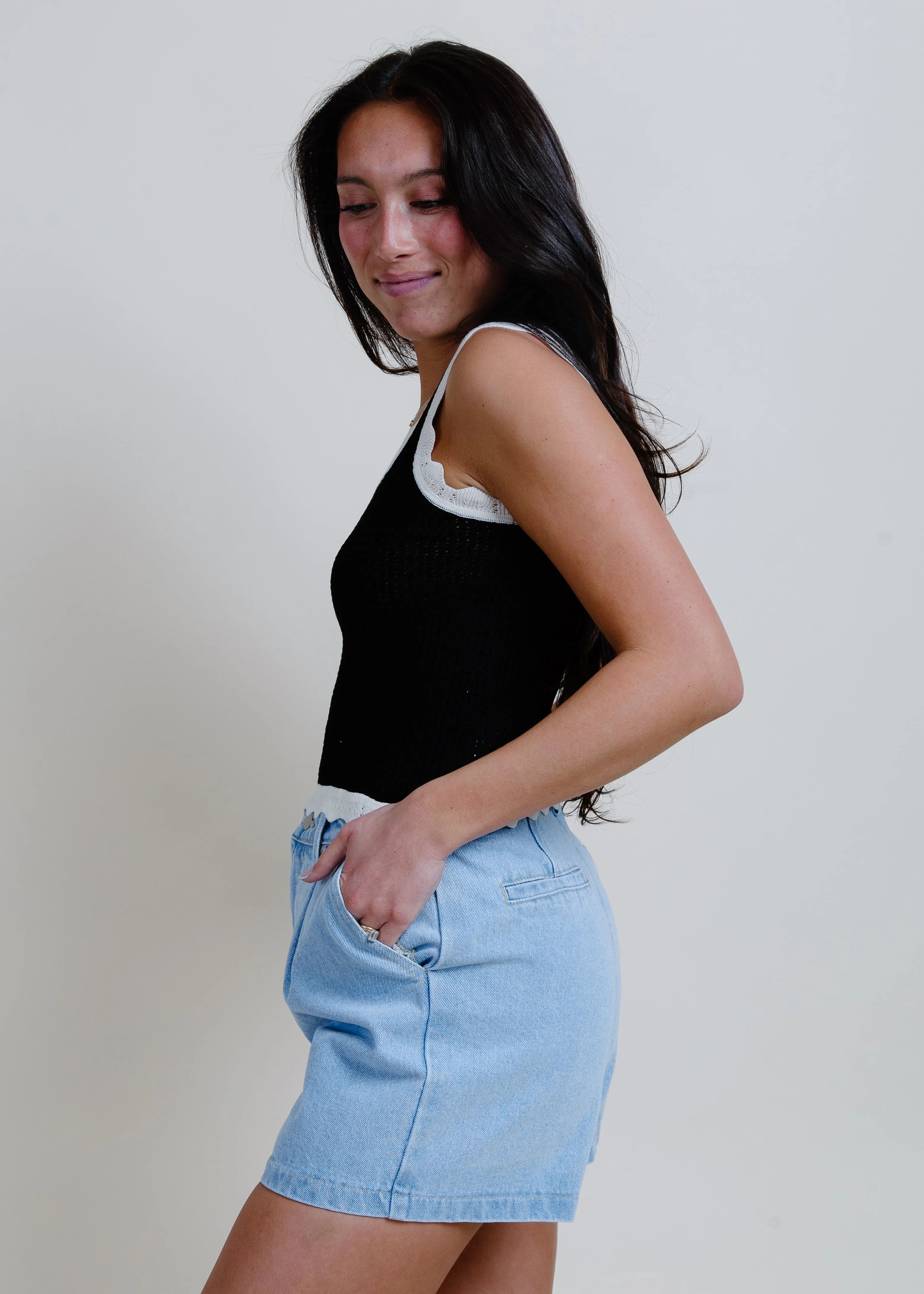 Make Way Knit Tank - Black