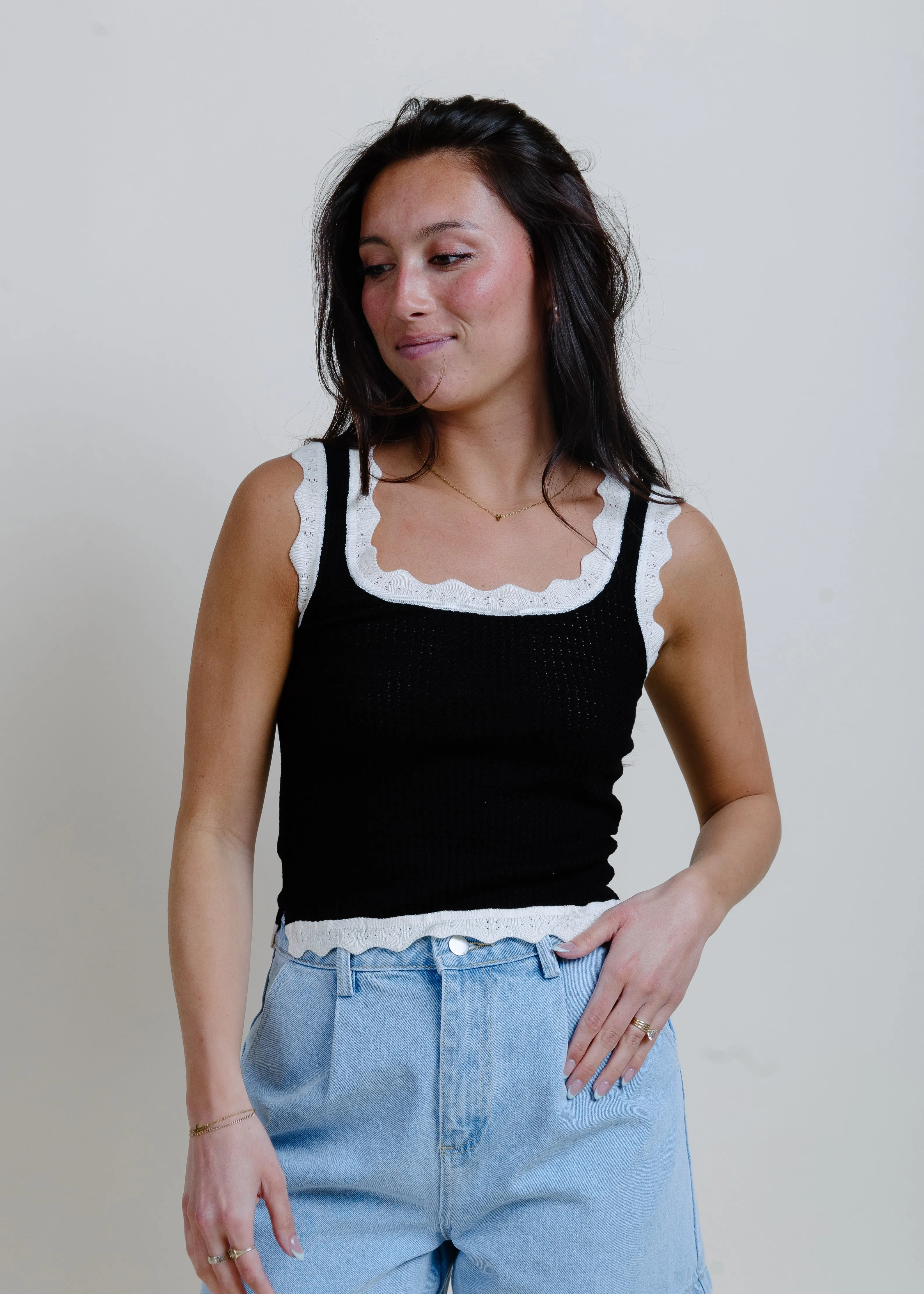 Make Way Knit Tank - Black