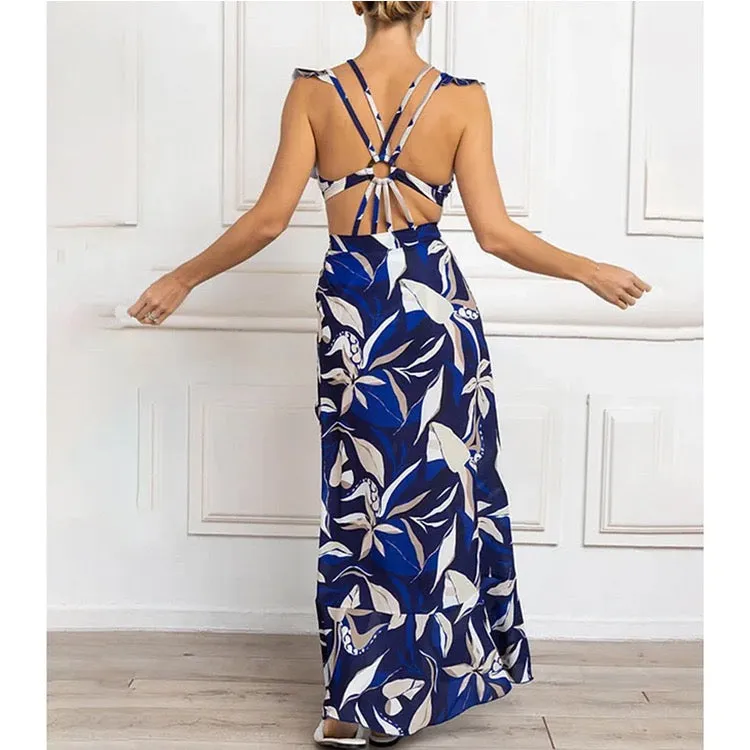 Maui Back Criss-Cross Monokini With Sarong