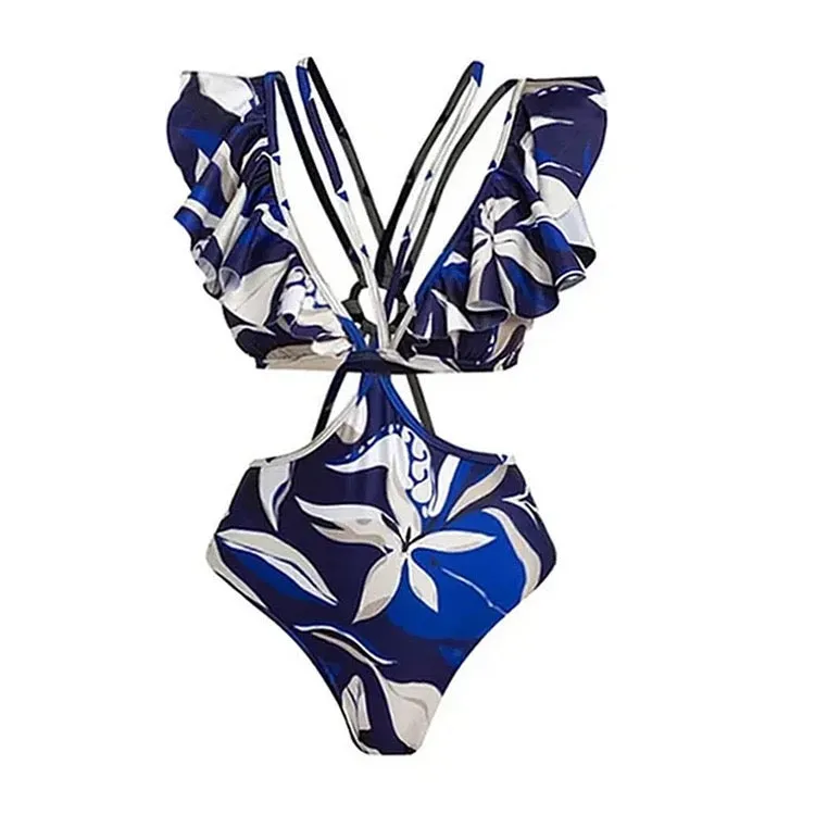 Maui Back Criss-Cross Monokini With Sarong