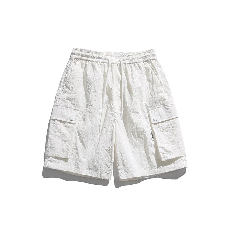 Men Shorts Summer Men's Decorative Casual Straight-Leg Shorts
