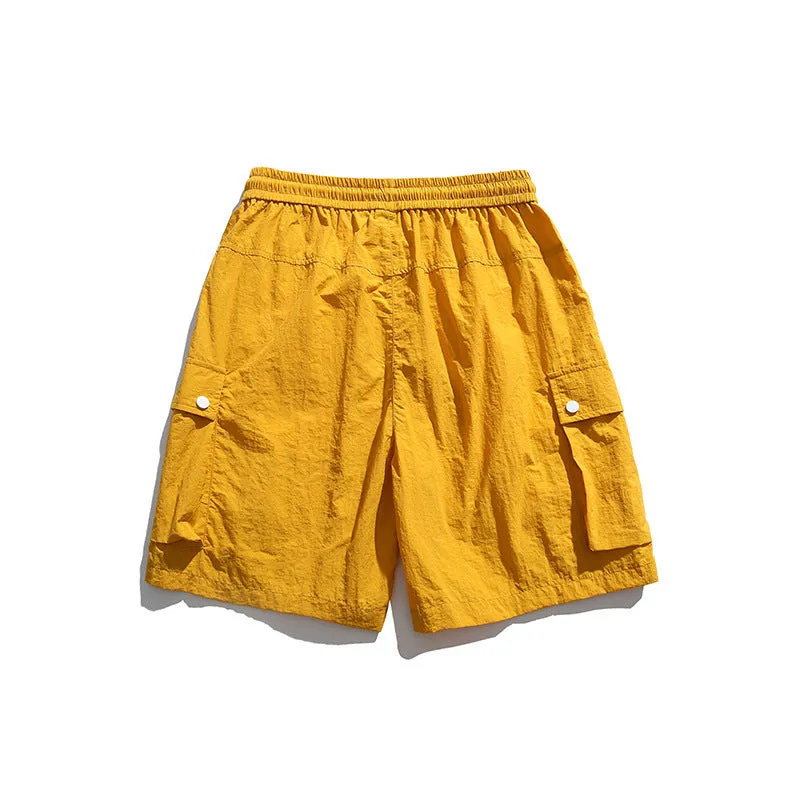 Men Shorts Summer Men's Decorative Casual Straight-Leg Shorts