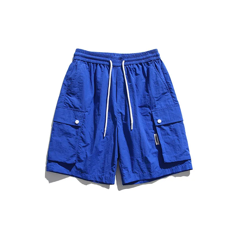 Men Shorts Summer Men's Decorative Casual Straight-Leg Shorts