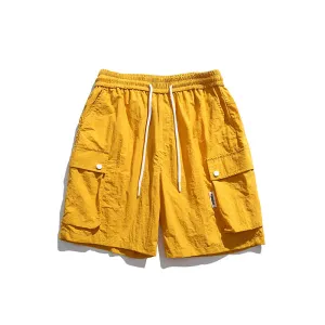 Men Shorts Summer Men's Decorative Casual Straight-Leg Shorts