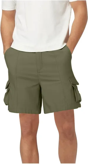 Mens Baggy Cargo Shorts Lightweight Summer Golf Chino Work Shorts Stretch Wasit Workout Hiking Shorts 6 Pockets