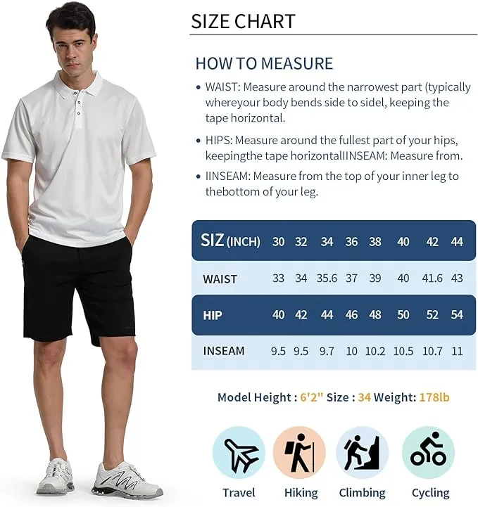 Men's Casual Summer Black Shorts