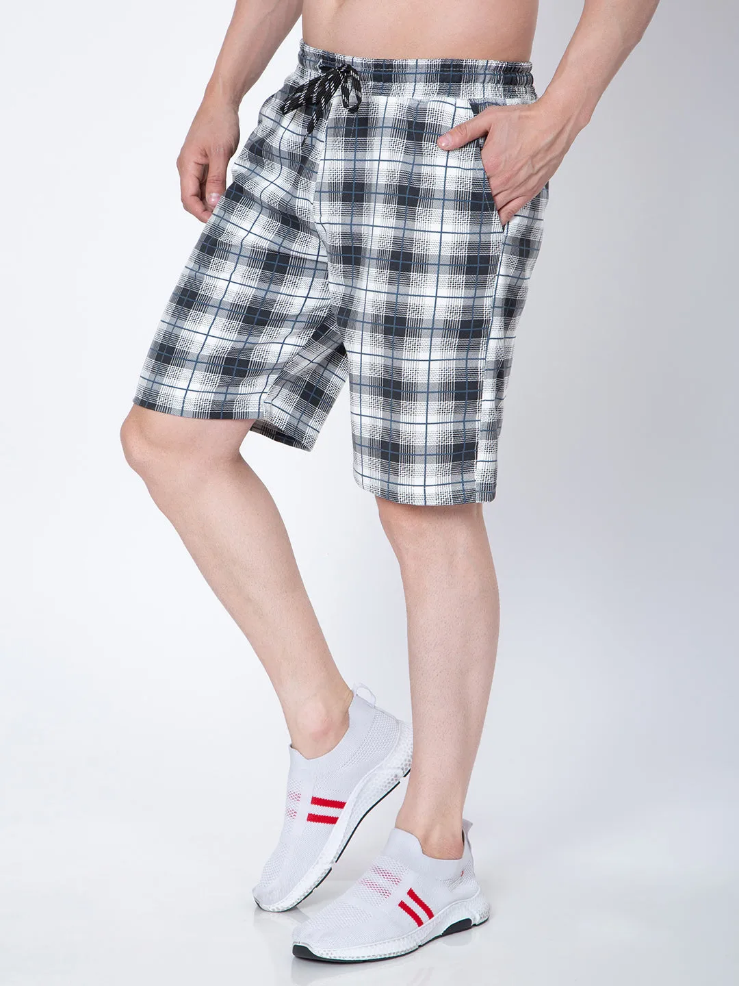Mens Check Print Shorts
