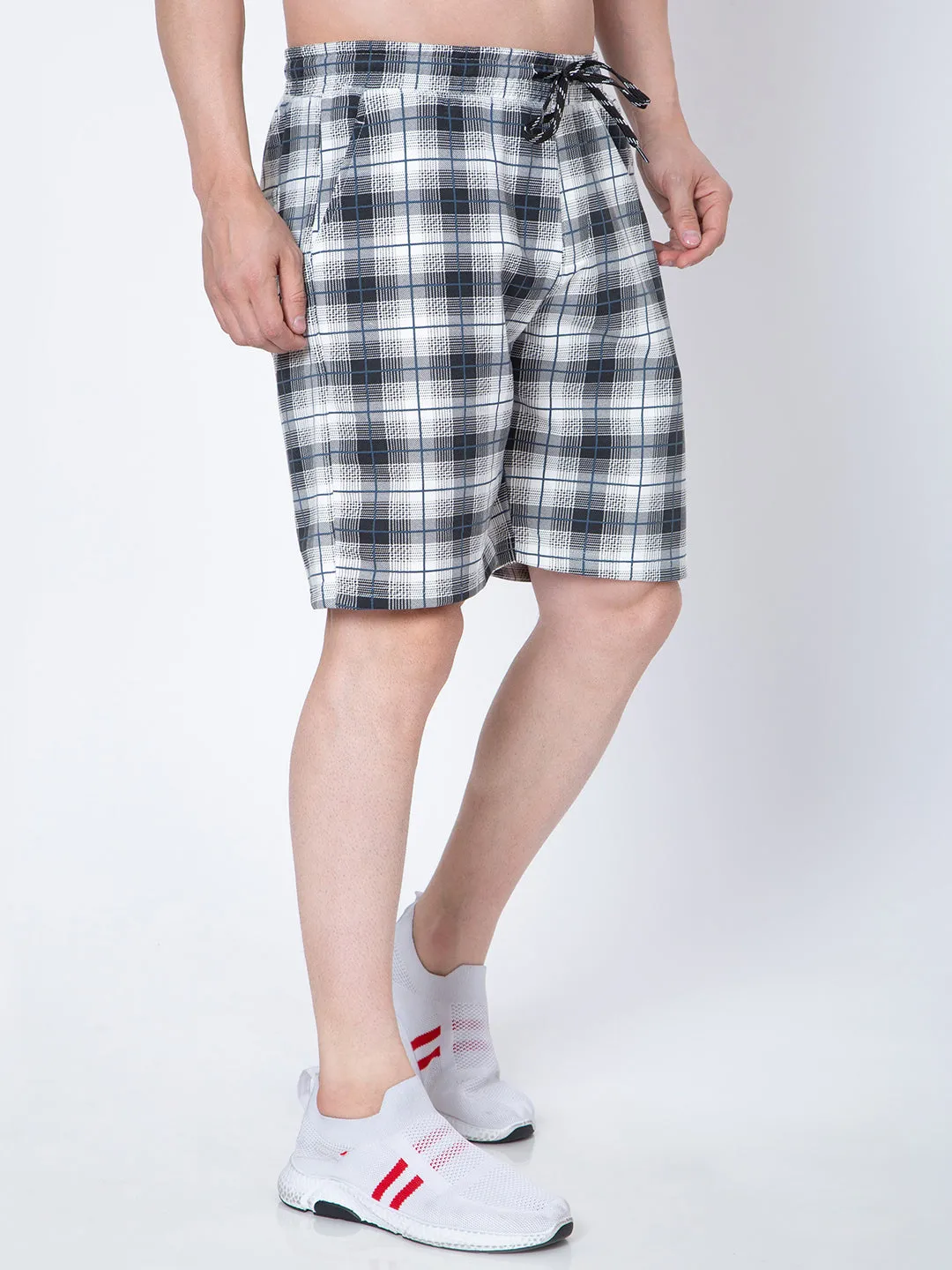 Mens Check Print Shorts