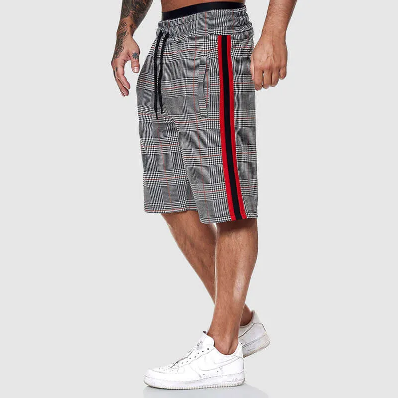 Men's Plaid Knee-Length Casual Shorts