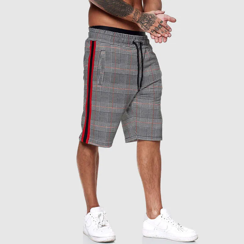 Men's Plaid Knee-Length Casual Shorts
