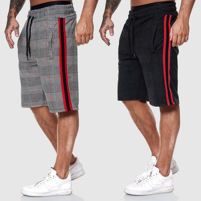 Men's Plaid Knee-Length Casual Shorts