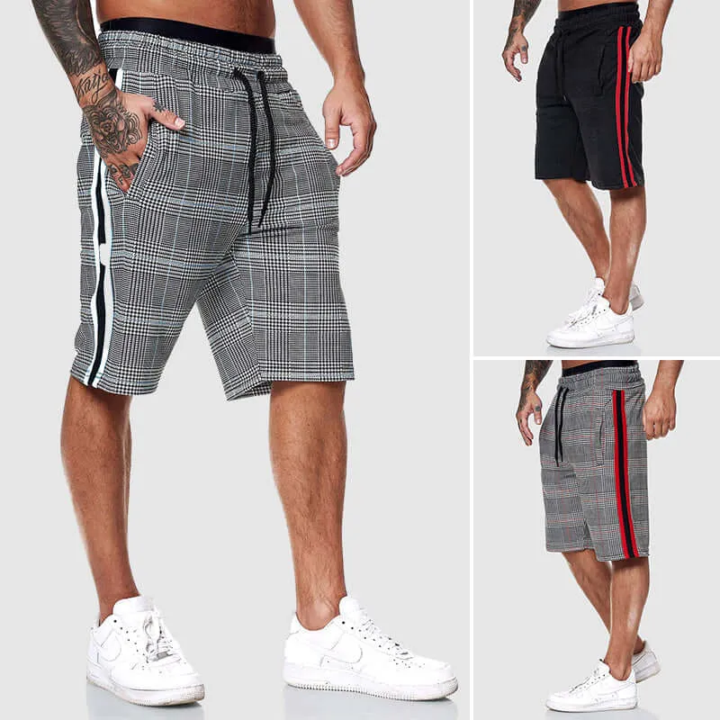 Men's Plaid Knee-Length Casual Shorts