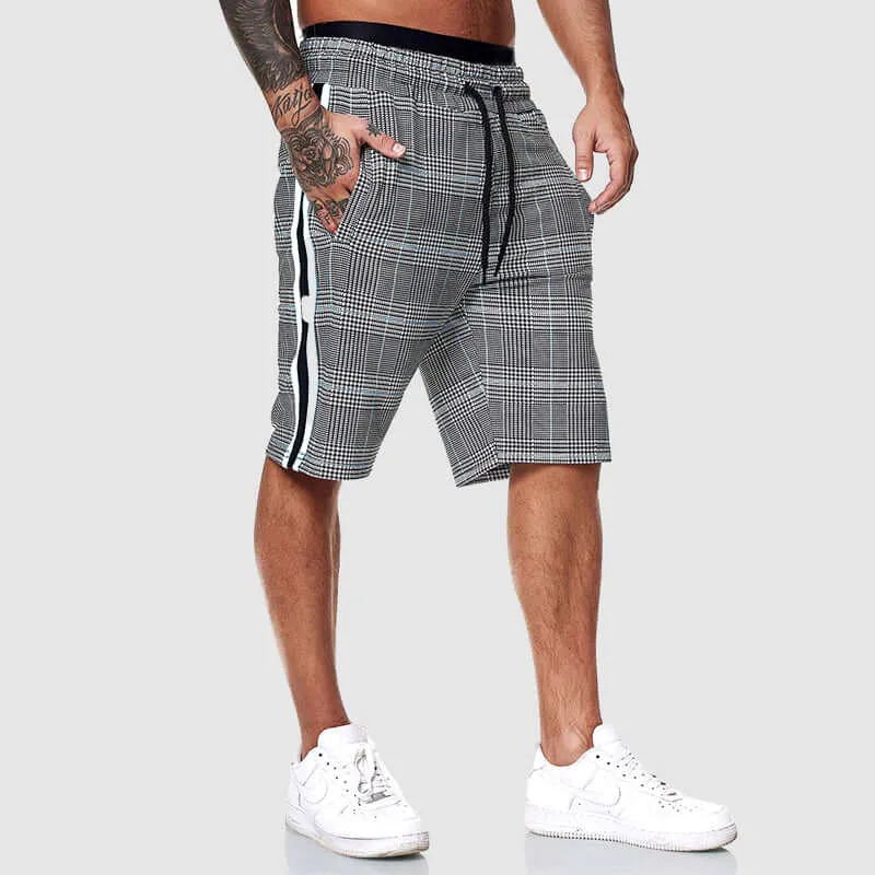 Men's Plaid Knee-Length Casual Shorts