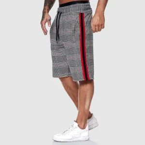 Men's Plaid Knee-Length Casual Shorts