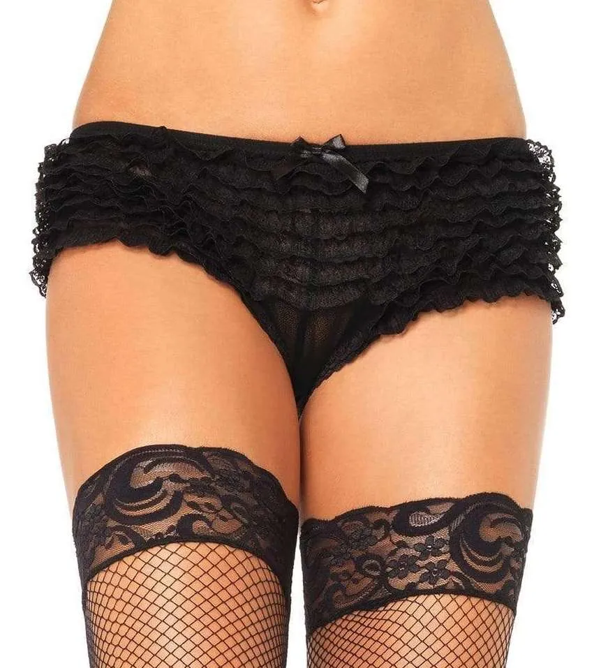 Micromesh Lace Ruffle Tanga Boy Short