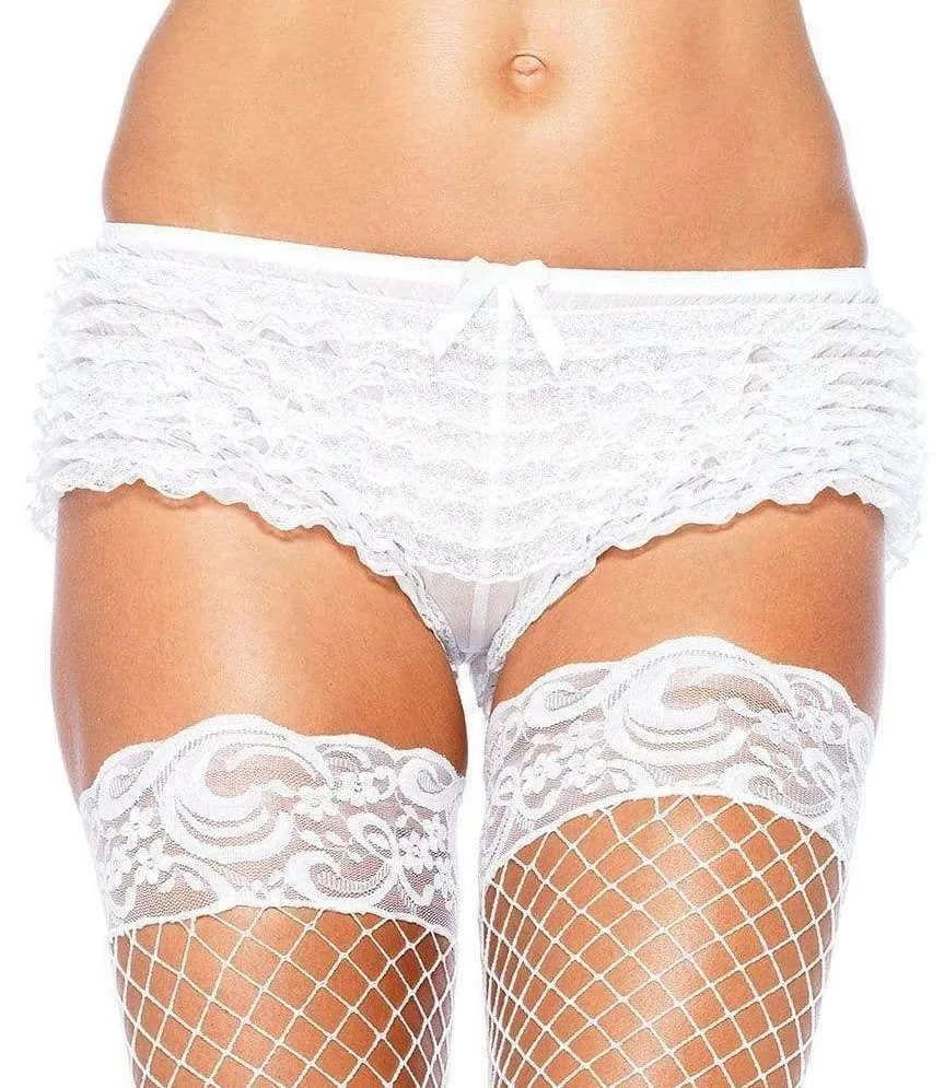 Micromesh Lace Ruffle Tanga Boy Short